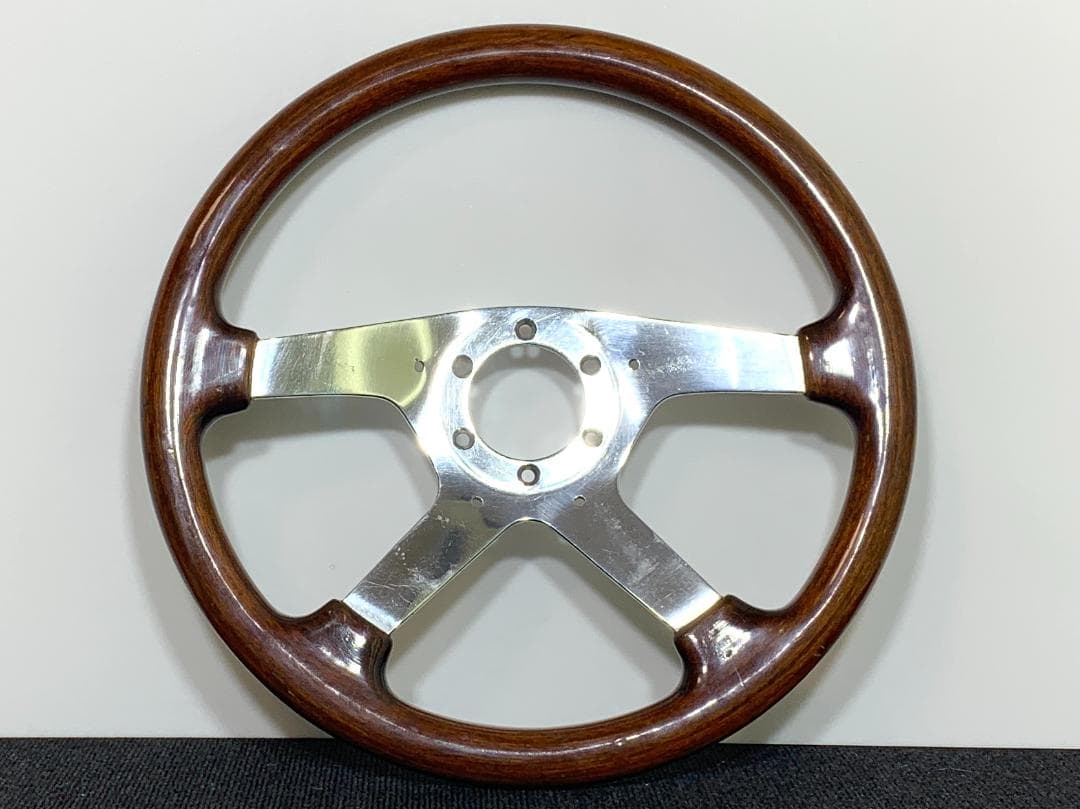 モモ ウッド ステアリング 4スポーク 36パイ 90年製 希少モデル 当時物