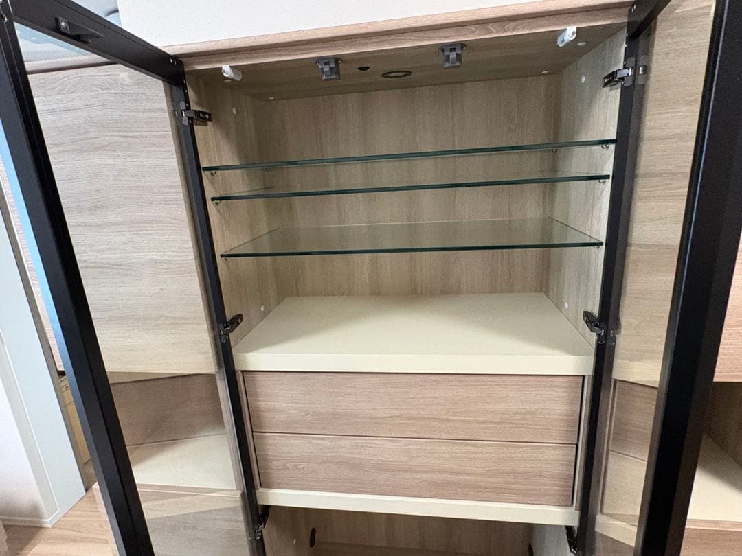 美品！　綾野製作所/AYANO　アリシア　キャビネット LEDライト付