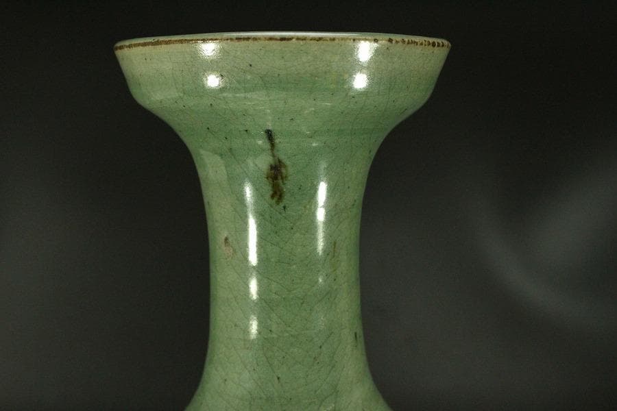 高麗 李朝 青磁 瓶 高30.5cm(ZE558)