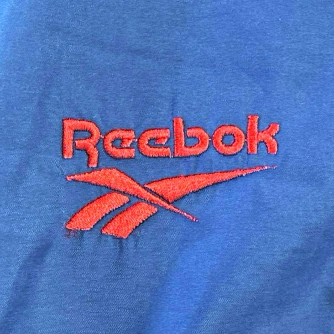 90s US古着　Reebok NFL ナイロンプルオーバー　M 青バック刺繍