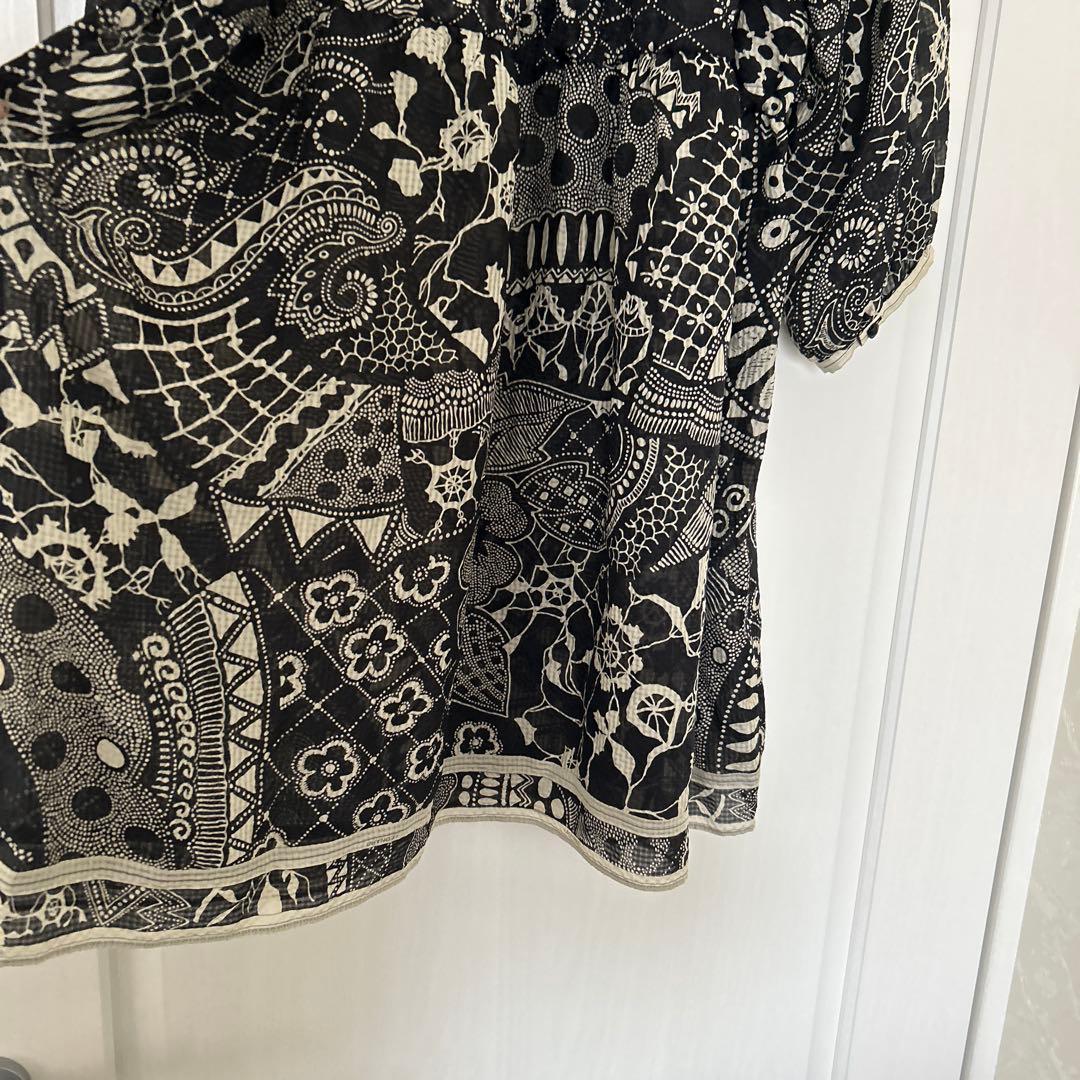 LEONARD 42 チュニック 新品未使用品タグ付き七分袖 シルク100%