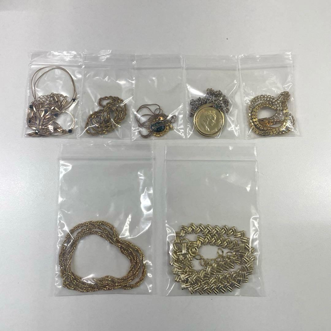 カ*ス様 刻印あり ゴールド ネックレス アクセサリーおまとめ 遺品整理 生前整