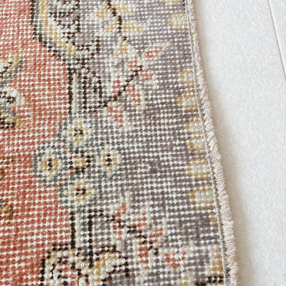 みかんトルコ　ヴィンテージラグ　ピンク　パープル