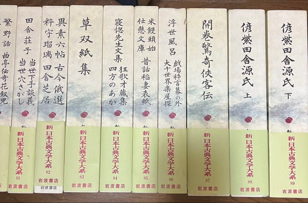 新日本古典文学体系　1~100巻　別巻5冊　 全巻セット　岩波書店