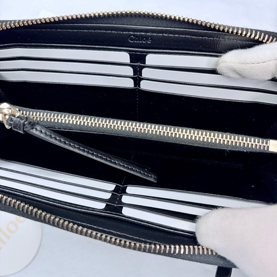 【新品】Chloe クロエ 長財布 アルファベット　ブラック