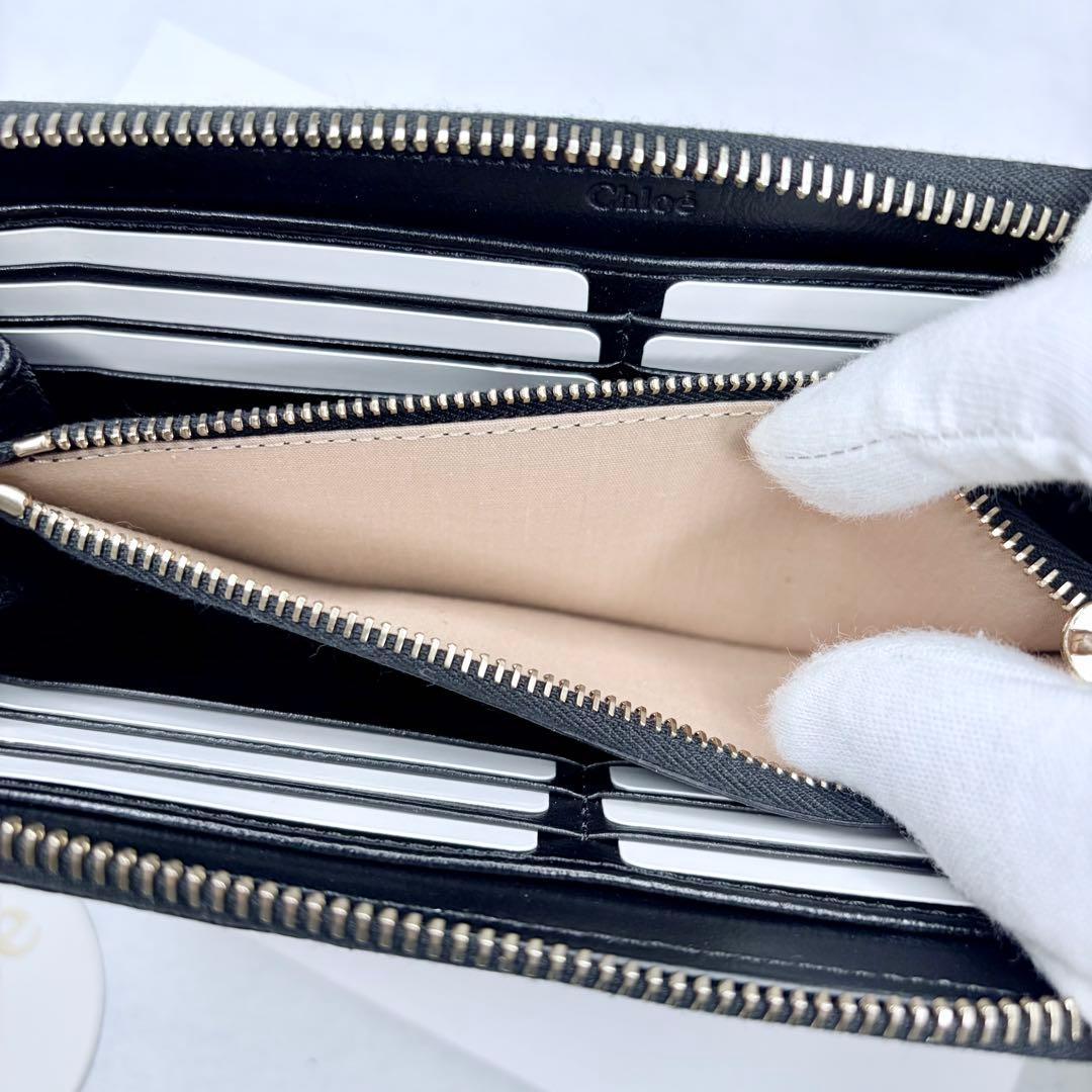 【新品】Chloe クロエ 長財布 アルファベット　ブラック