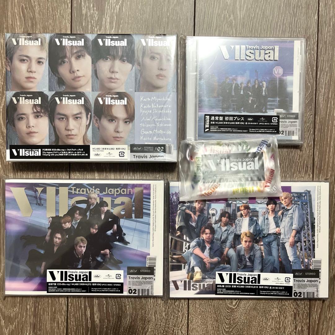 TravisJapan 2ndアルバム VIIsual CD FC限定盤 ポーチ