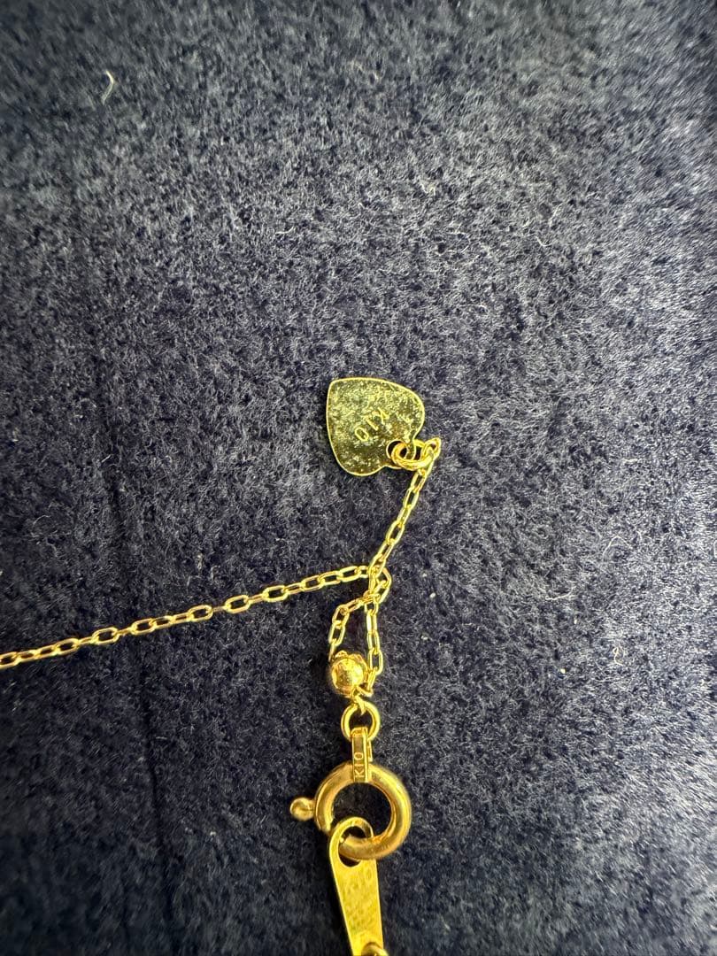 K10YGダイヤモンドペンダントネックレス