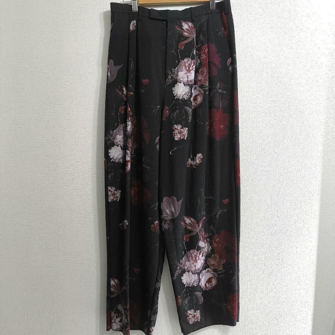 ラッドミュージシャン　総柄　花柄　スラックス　2タック　モード