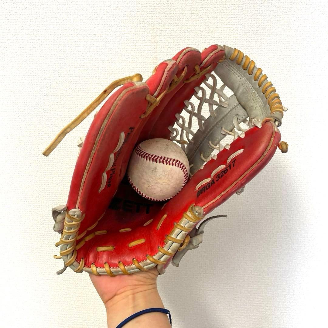 456 ZETT 赤星モデル 即戦力 型抜群 軟式 外野手用グローブ 左投げ
