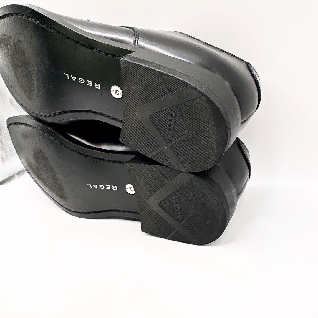 【美品】リーガル　ビジネスシューズ　810R プレーントゥ　ブラック　25