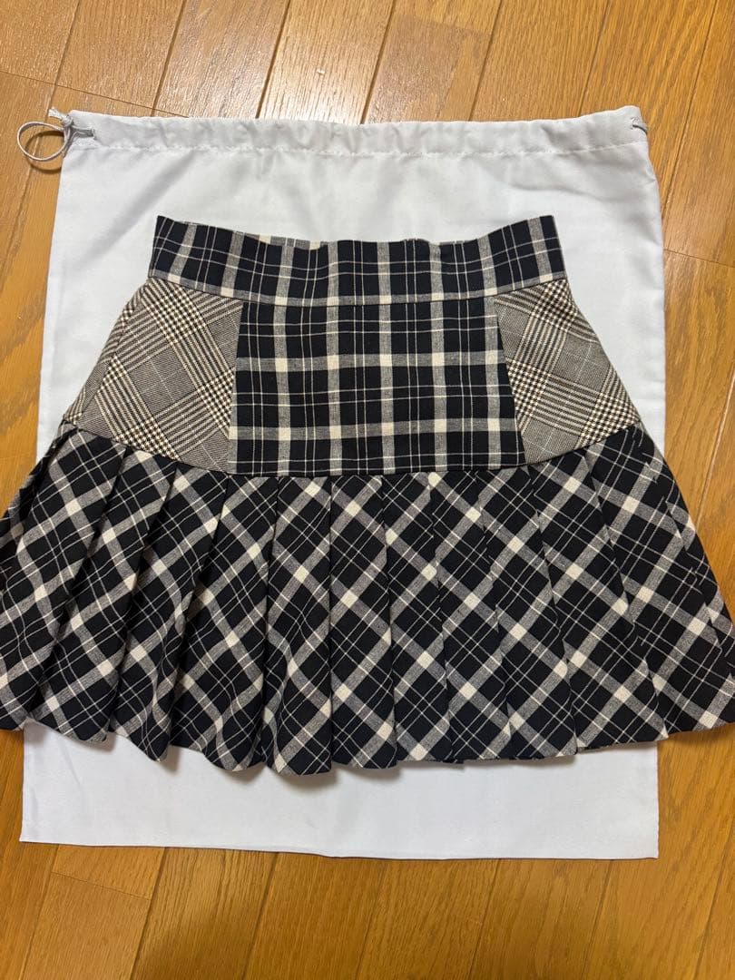 coco check pleats skirt Sサイズ