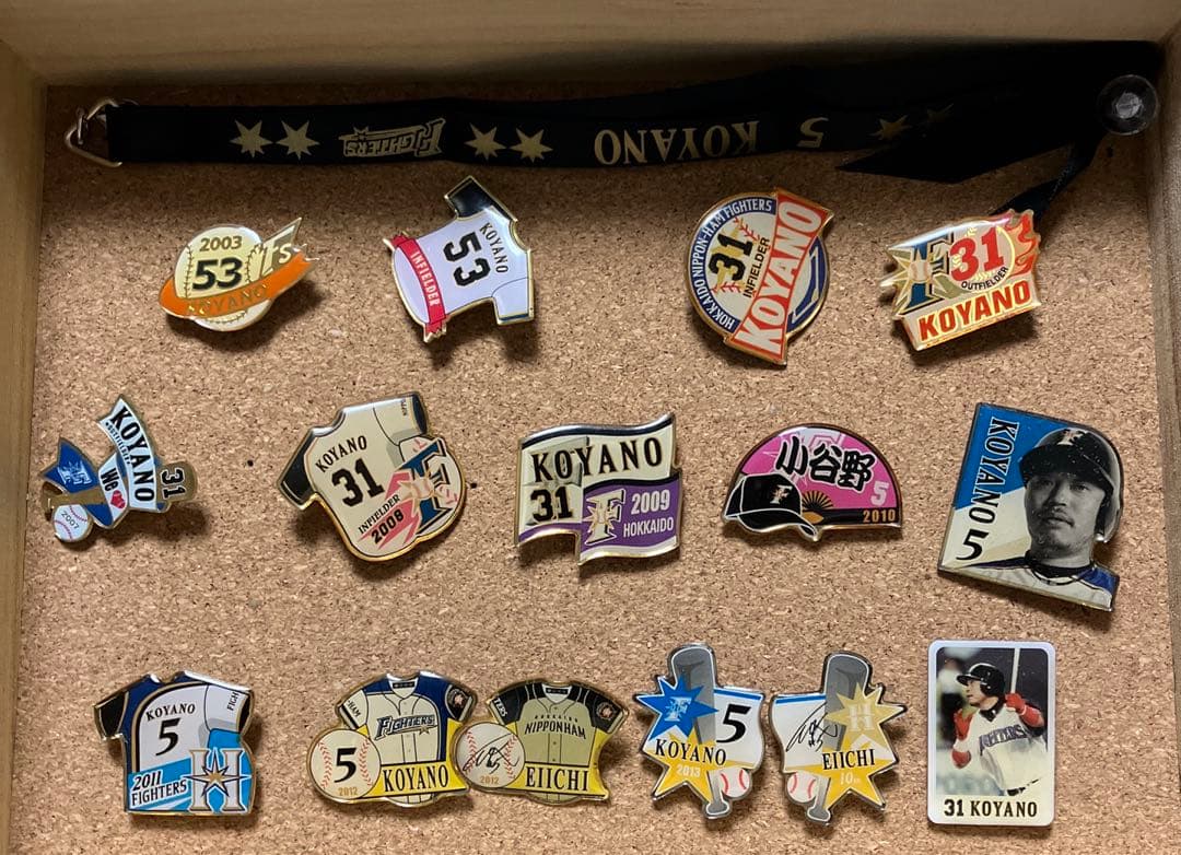 小谷野栄一 ピンバッジ ボンフィン 北海道日本ハムファイターズ バファローズ