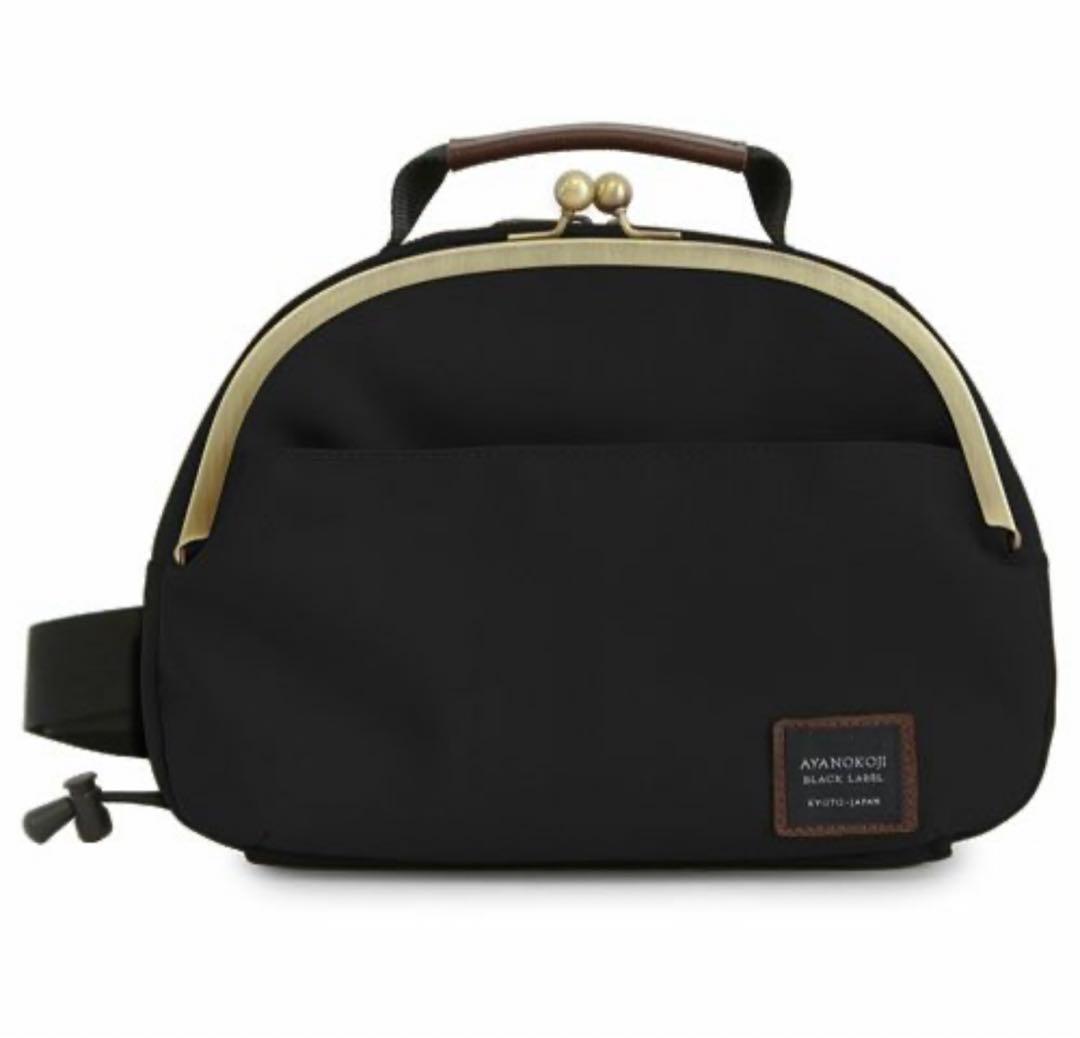 AYANOKOJI がま口ポシェット型ボディーバック　黒　バック