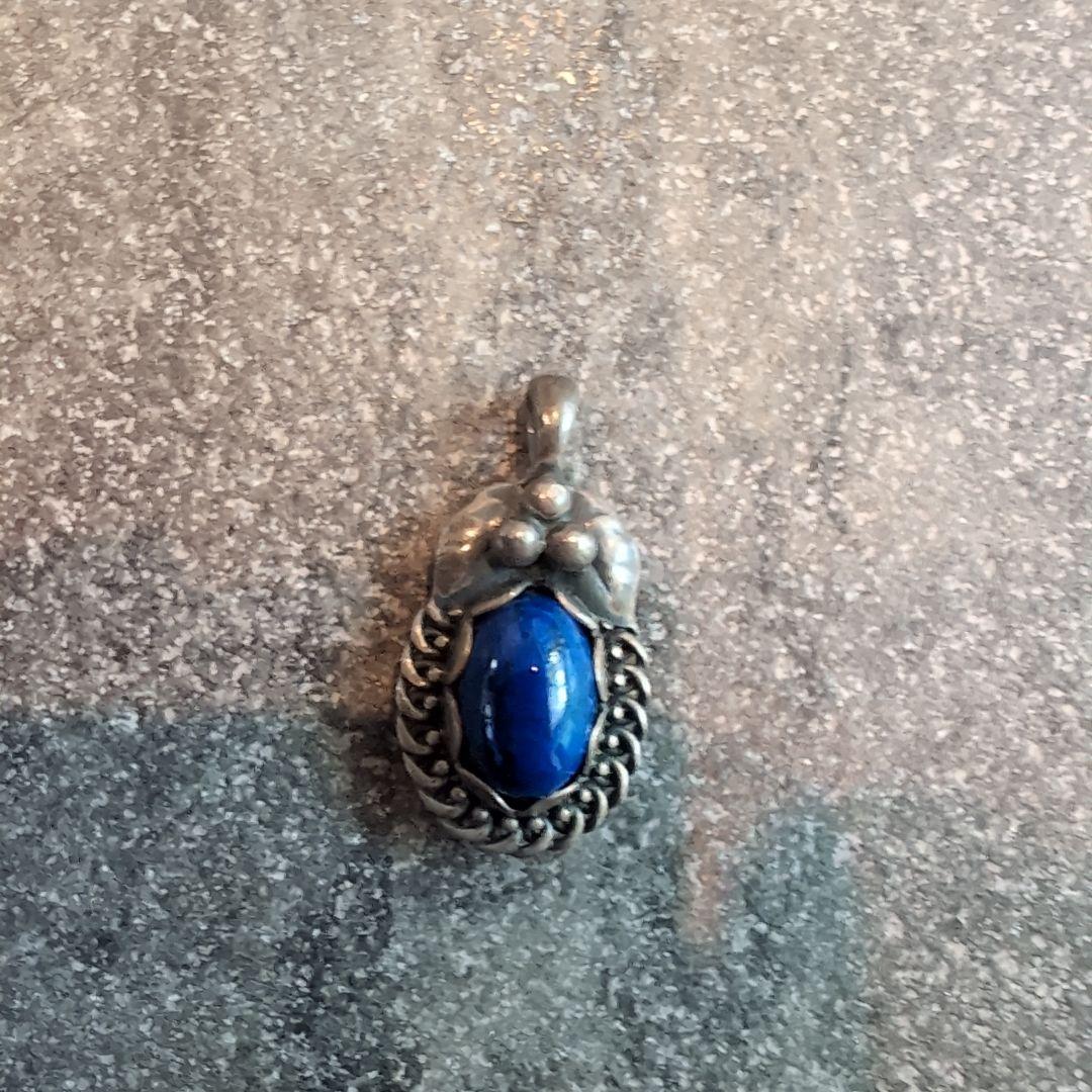 ジョージジェンセン　イヤーペンダント　ラピスラズリ1992年製