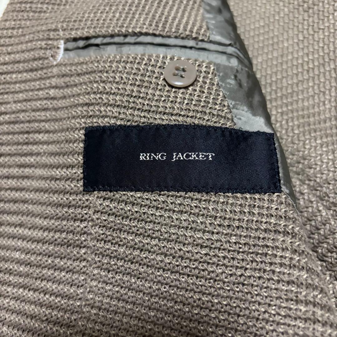 ACERING JACKET リネン テーラードジャケット 段返 ブラウン