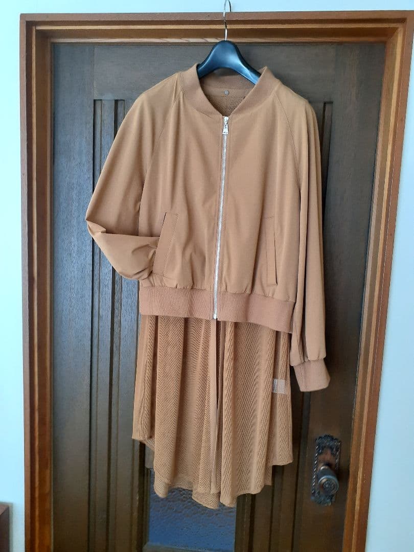 【クールカレアン】キャメル ジャンパー・ブルゾン メッシュジレ付き