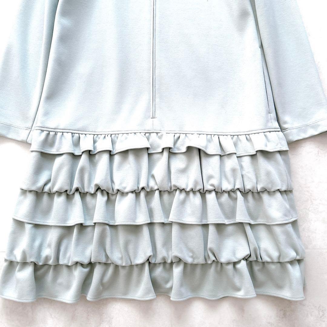 希少✨人気　ルネ　ワンピースラインストーンロゴプレートフリルティアード洗える近年