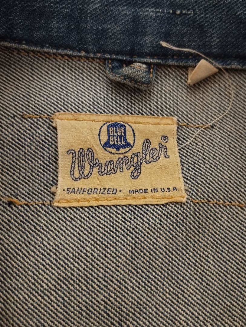最終値下げWrangler 縦ベル 24MJZ USA製デニムジャケット 60s