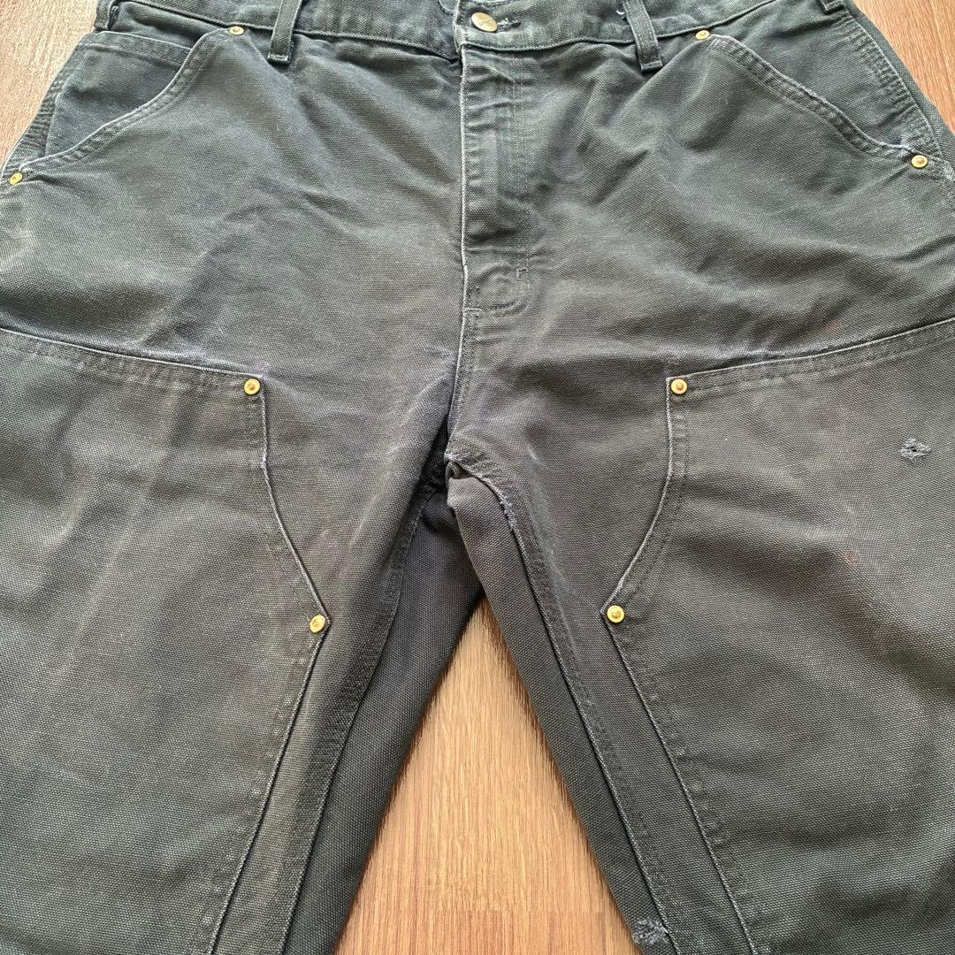 90s carhartt カーハート ダブルニーペインターパンツ ブラックW36