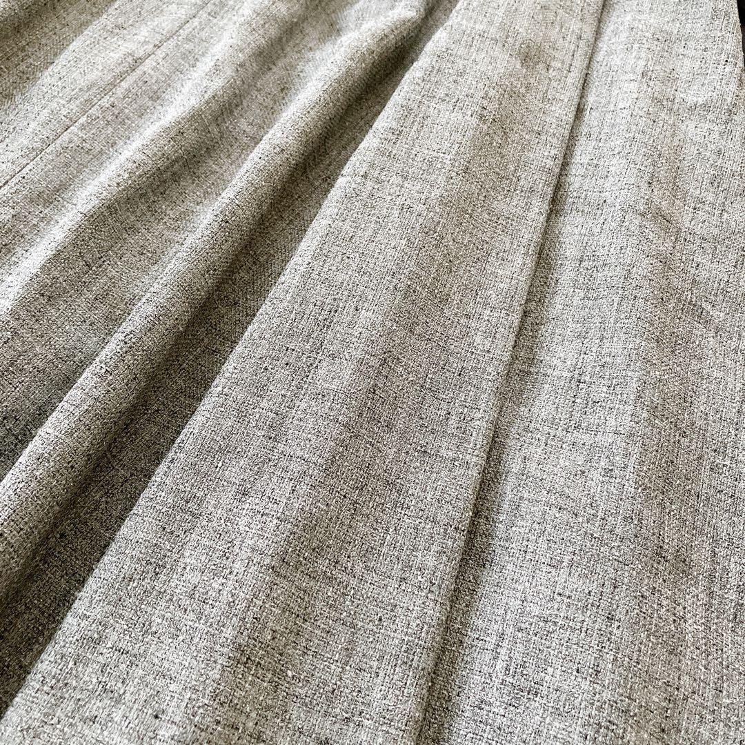 Rene 2022モデル パール装飾ロングワンピース 大きいサイズ38 グレー系