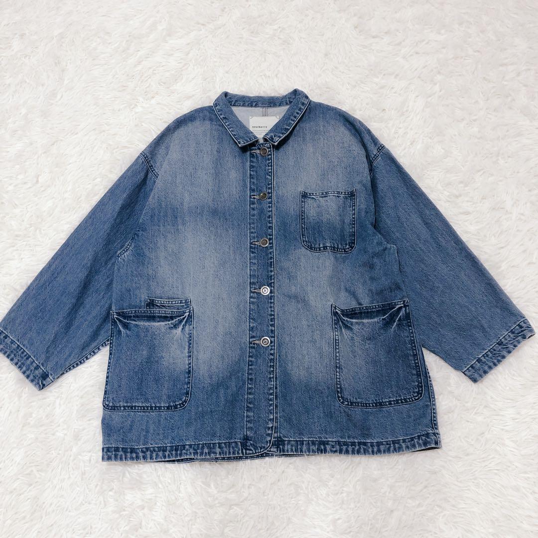 美品　ソウルベリー　なにかと頼れるデニムのジャケット　大きいサイズ