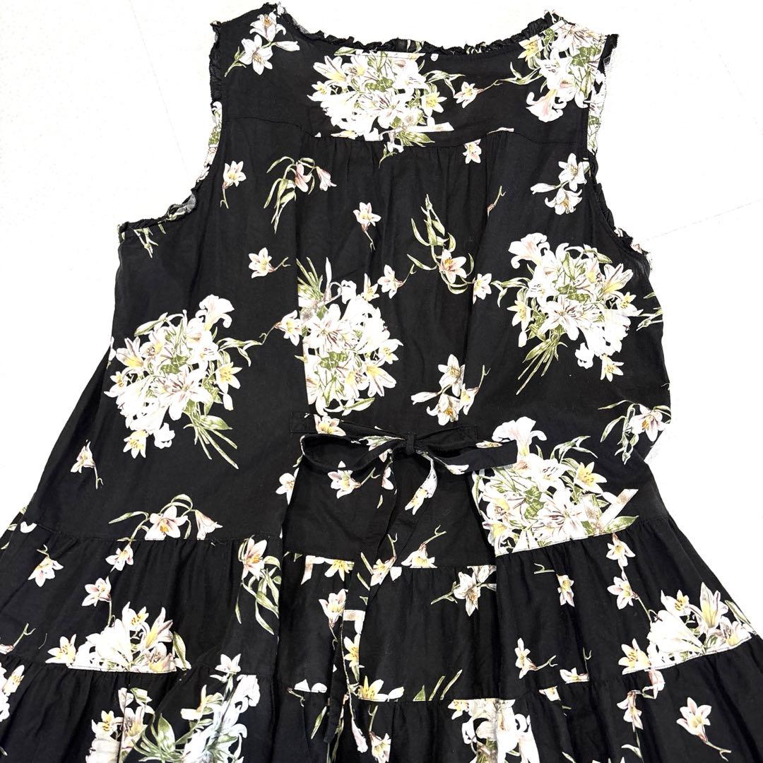 【極美品/21年モデル】ピンクハウス　ロングワンピース　リリー　フリル　リボン