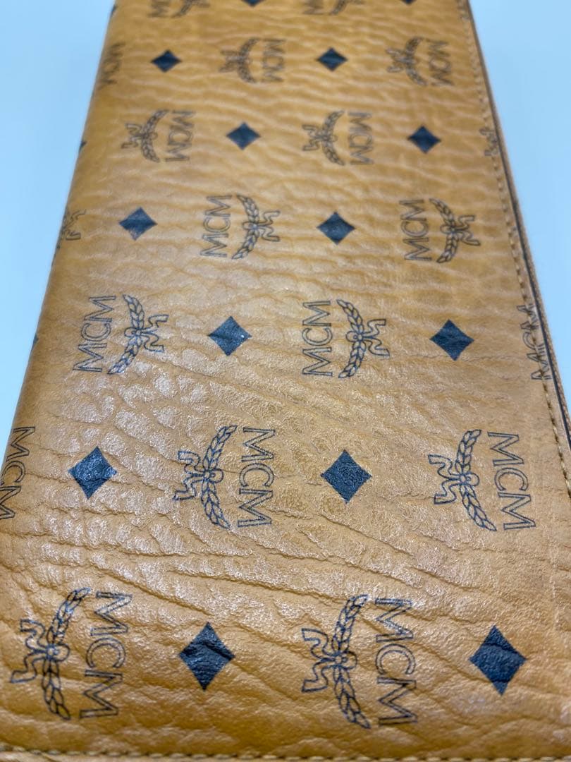 MCM ロゴプリント 長財布 ブラウン