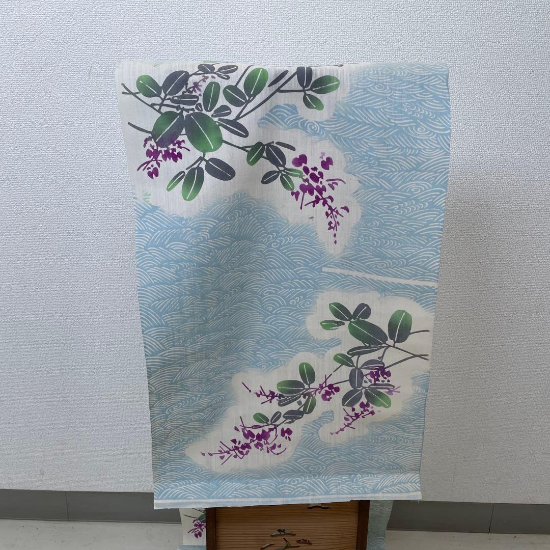 ゆかた　新品未使用　浴衣反物　本染め綿紬ゆかた　注染染め