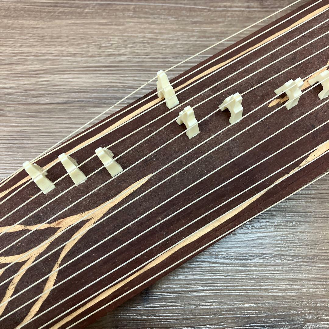 昭和レトロ ミニ琴 13弦 お琴 楽譜 元箱付き 弦楽器 伝統工芸 和楽器