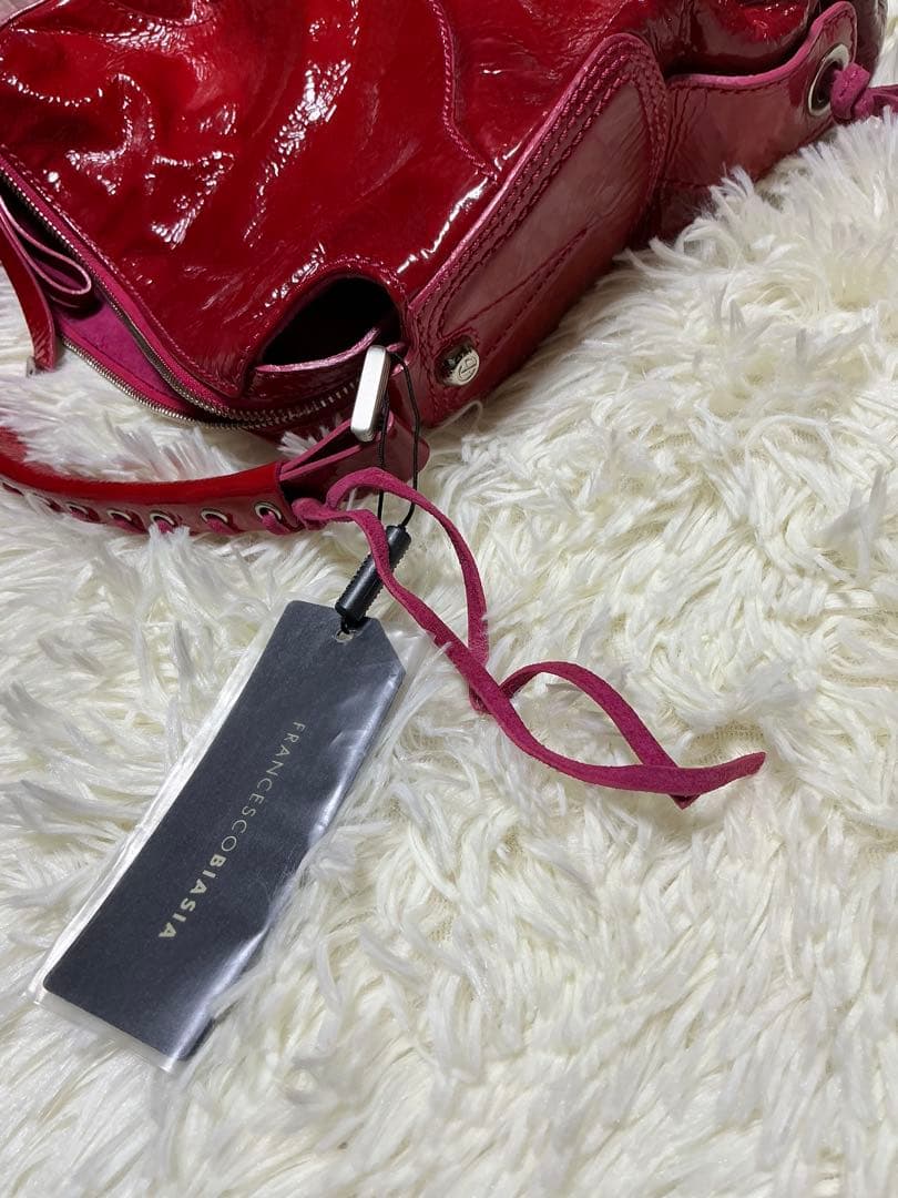 最終価格　FRANCESCO BIASIA パテントレザーバッグ　タグ付き未使用