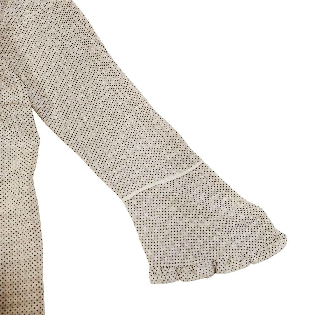 イエナラブクール ドット柄 フリル サッカー ブラウス 近年モデル 日本製