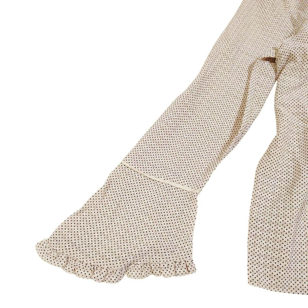 イエナラブクール ドット柄 フリル サッカー ブラウス 近年モデル 日本製