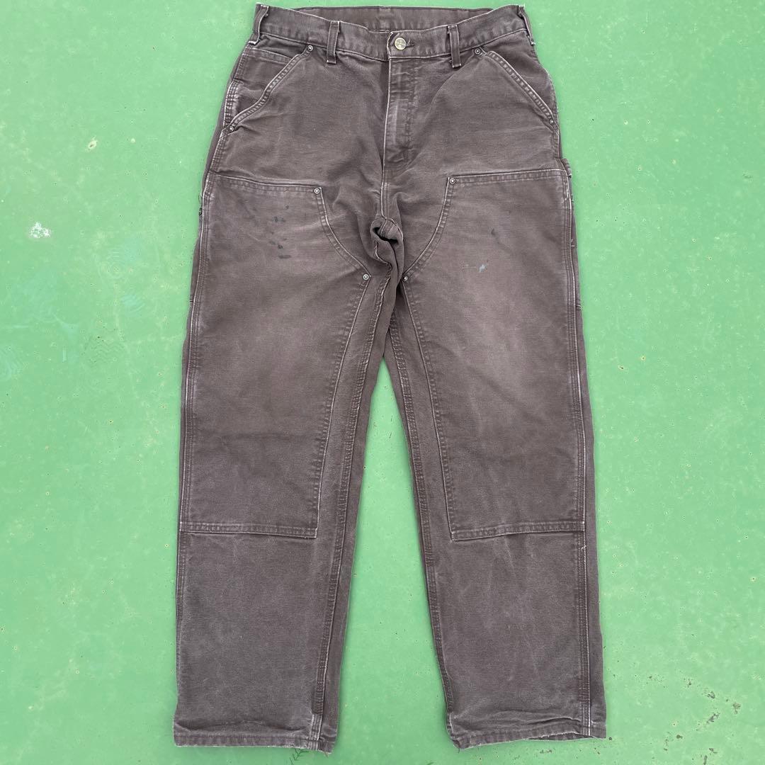 Carhartt B136 DKB ダブルニー ブラウン 34×32 メキシコ製