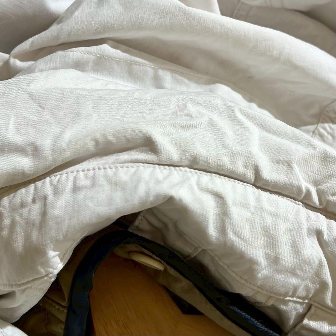 【現行】45R ウェザーの908ダンボカラーコート 4way 刺繍 ロング丈 白