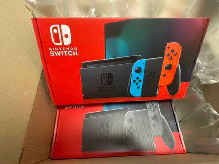 即配 新品 Nintendo Switch ネオングレー本体 スイッチ2台セット