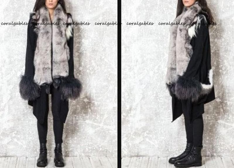 ★新品★激レア★IFSIXWASNINE アシンメトリーフォックスファー コート