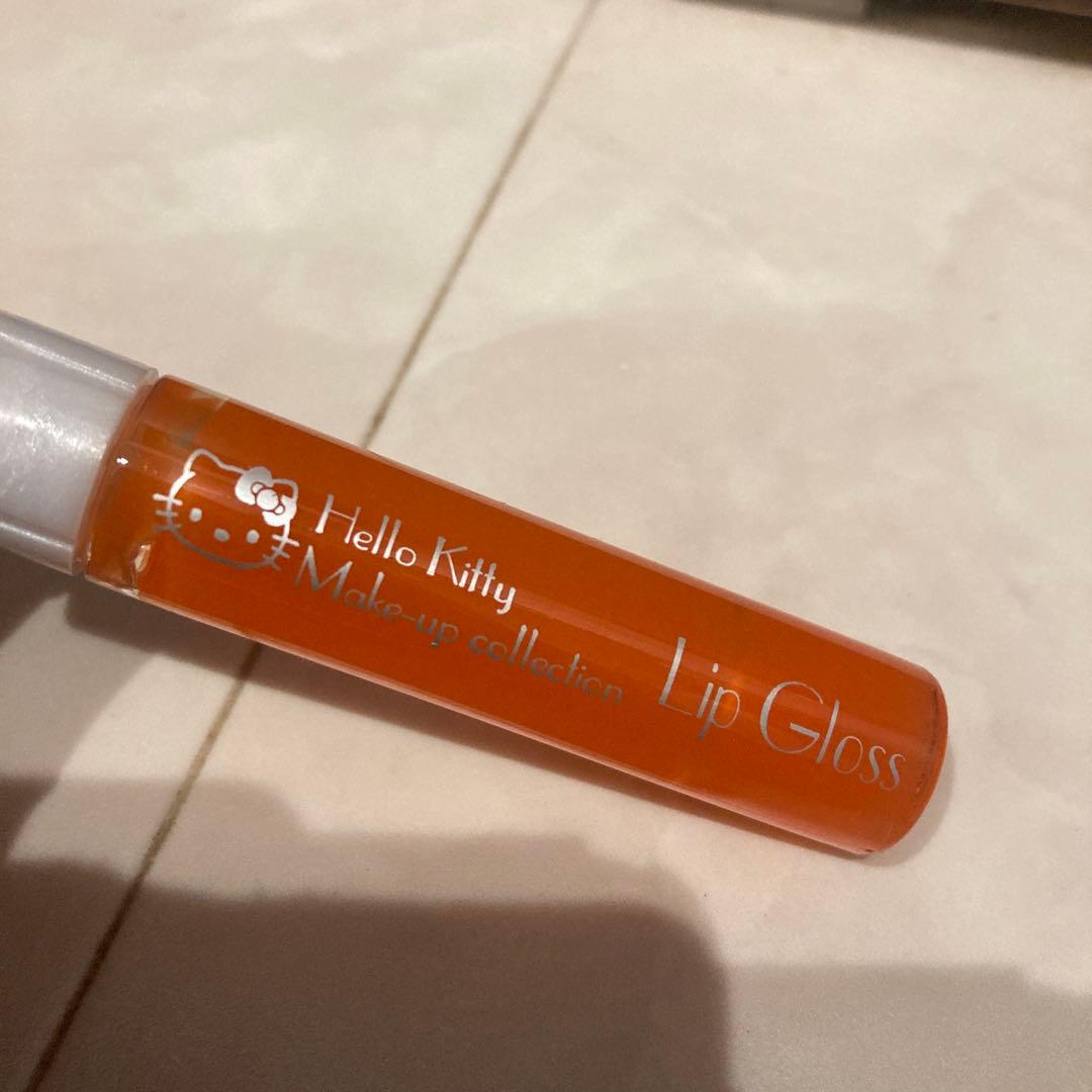 レトロ《2002年 ハローキティ リップグロス》当時物 コスメ☆オレンジ