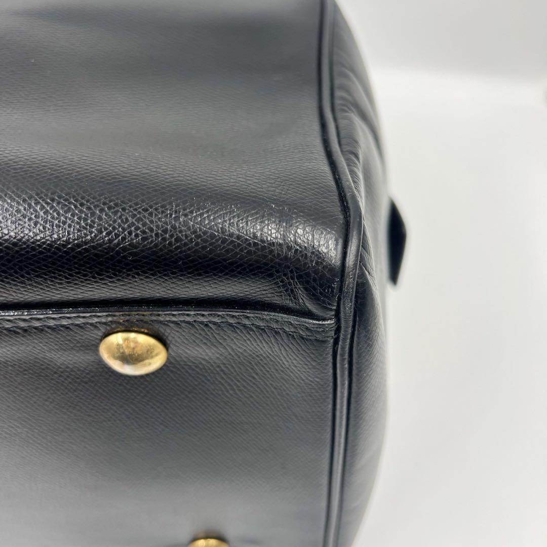 オールド　セリーヌ　ボストンバッグ　旅行カバン　大容量　ブラック　レザー