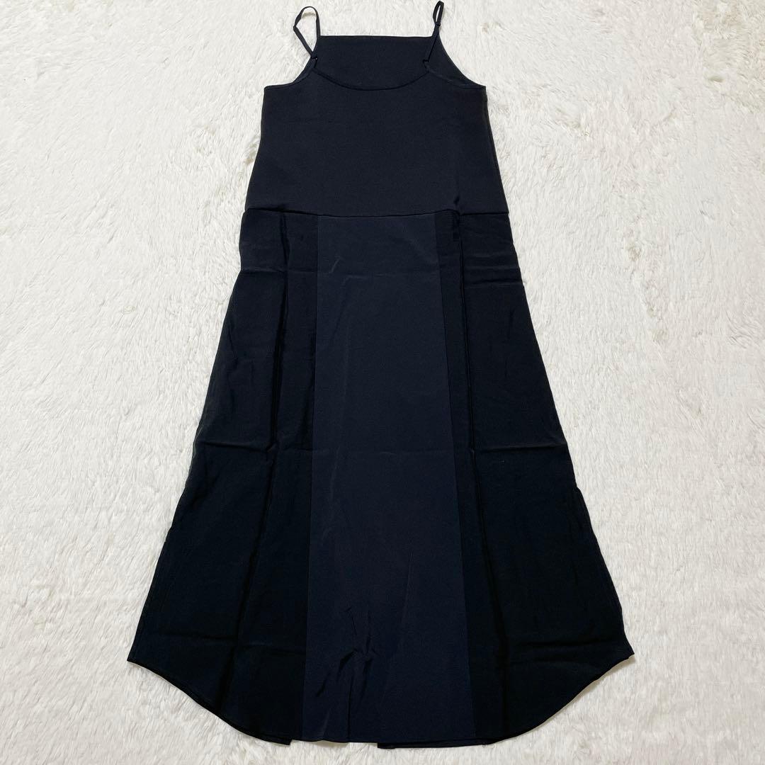 UN3D. アンスリード レイヤード ケーブル ニットワンピース ブラック