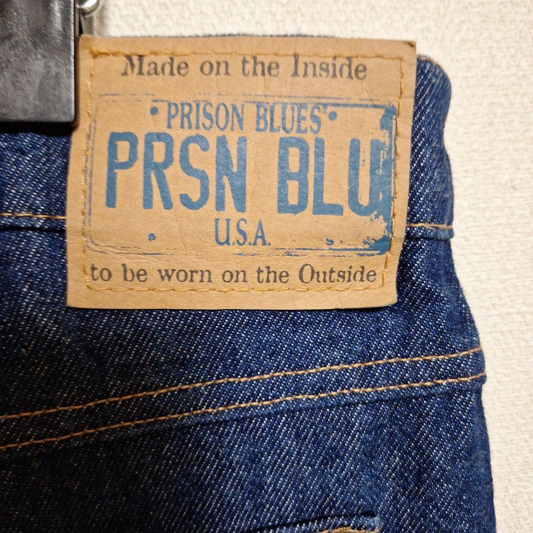PRISON BLUES ワークジーンズ サスペンダーボタン リジッドブルー