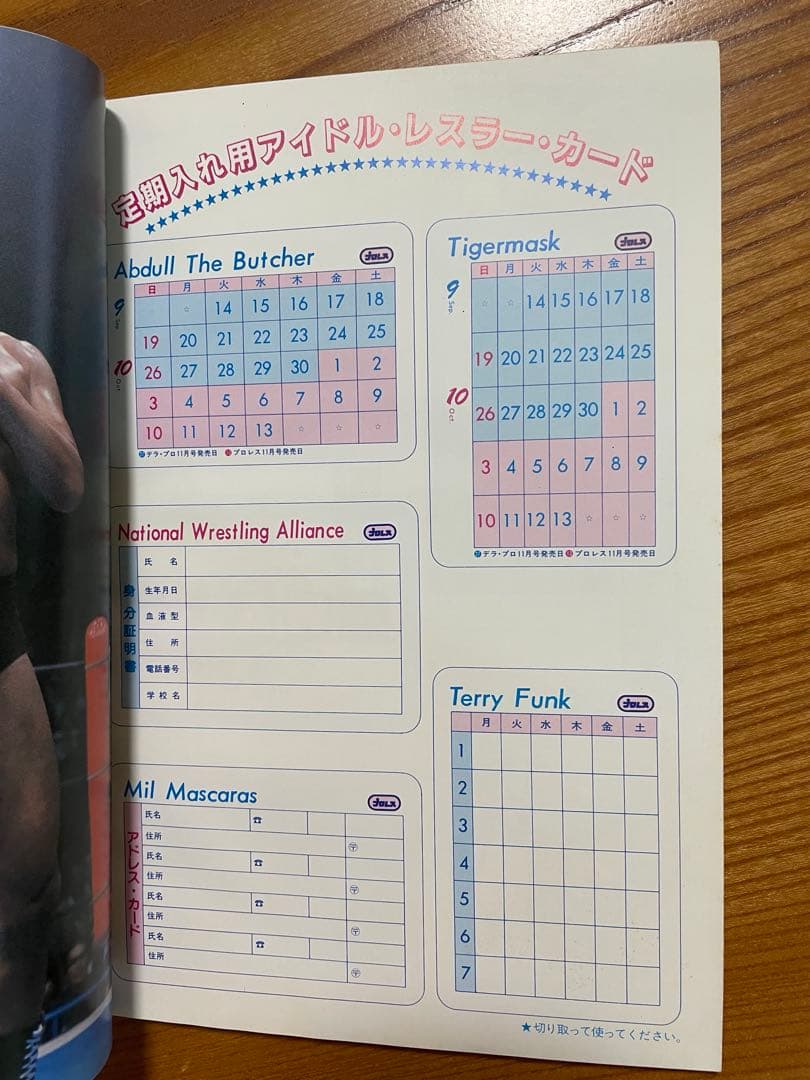 月刊プロレス 1982年 1983年 8冊　ハルクホーガン レスラー　カード