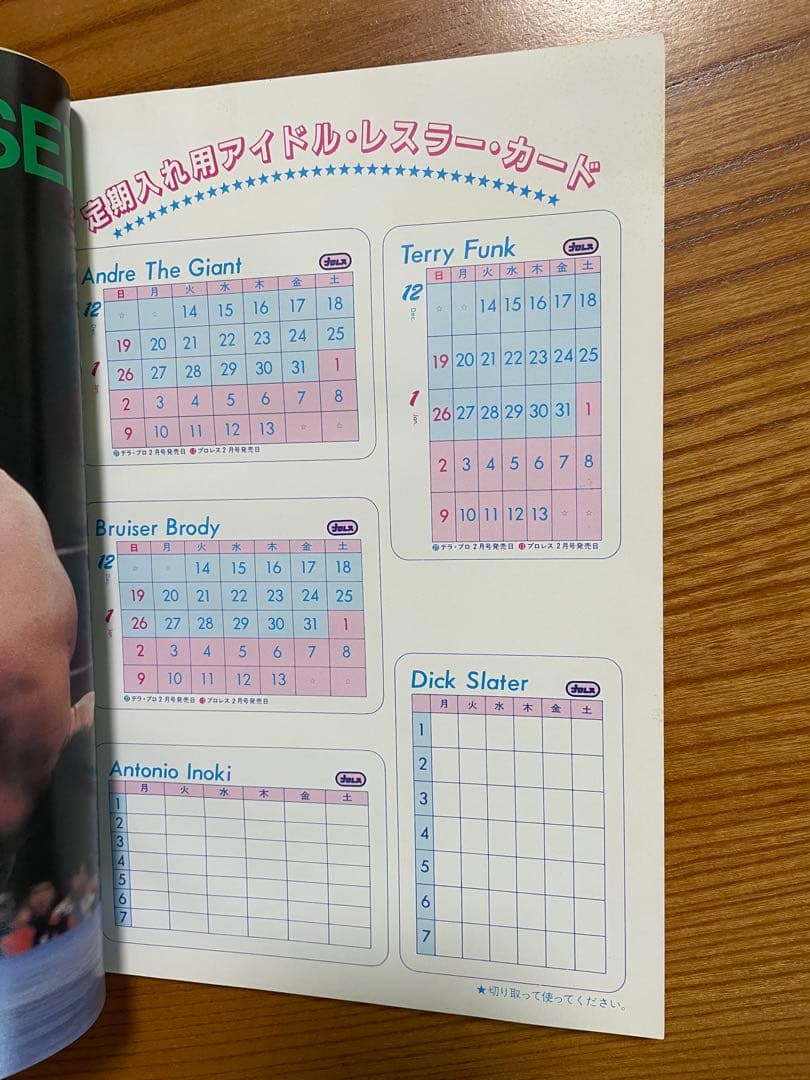 月刊プロレス 1982年 1983年 8冊　ハルクホーガン レスラー　カード