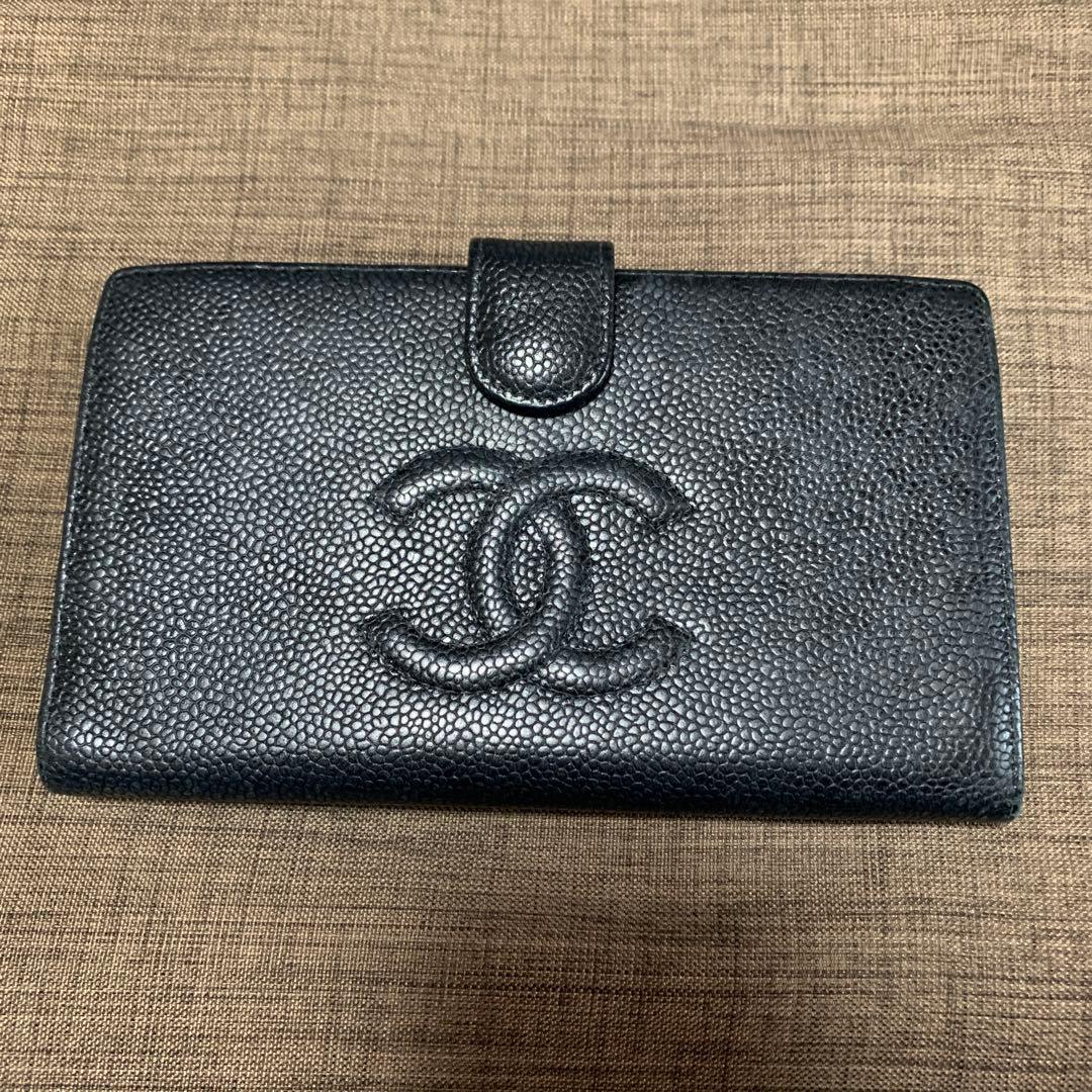 ★CHANEL★ブラック 長財布 認証カード付き