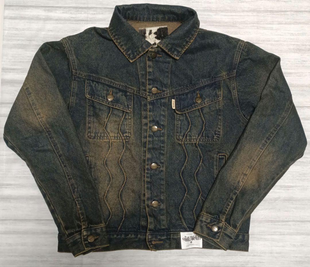 ジャケット・アウター BADWAY Wave classic overdye denim Jacket
