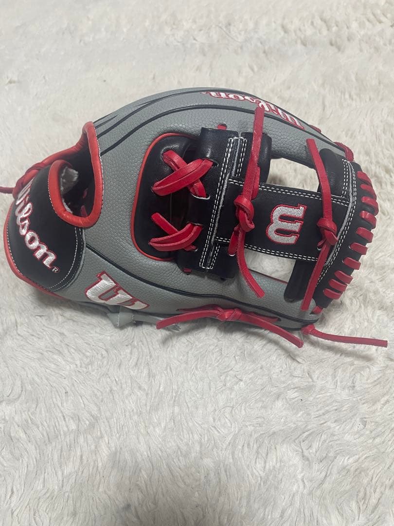 Wilson 軟式グローブ グレー/レッド