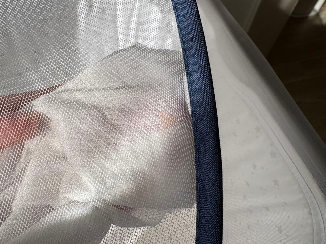 【yuka】HZDMJ折りたたみベビーベッド ネイビー