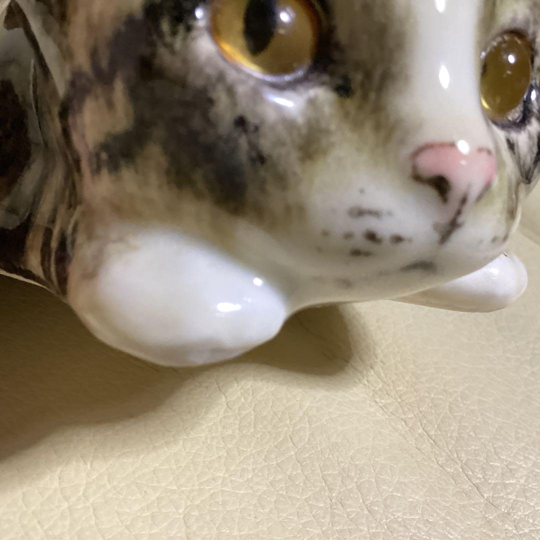 猫の置物 ウインスタンレイキャット￼No.7 机の上に飾ると見上げてくる最終価格