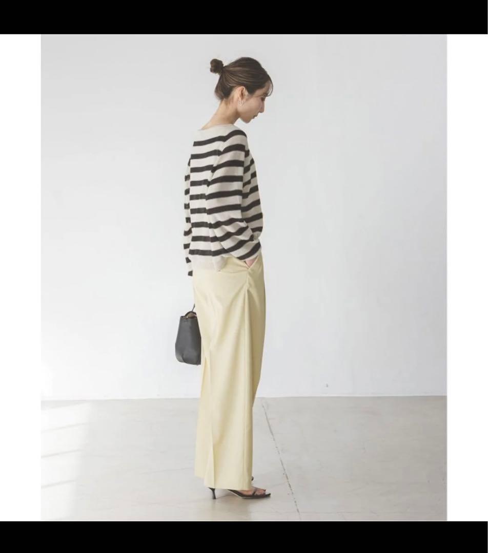 aoi様　NOBLE エステルツイルストレッチスラックスパンツ イエローB 36