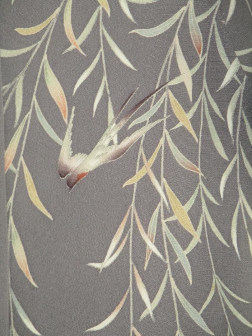 L～2Ｌサイズ　訪問着からの着物リメイクドレスです　着丈１２１cm